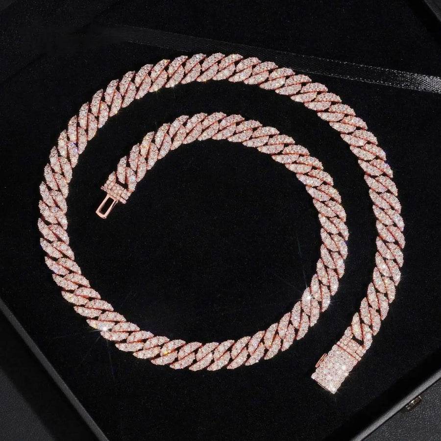 10MM VVS MOISSANITE MULTI-TONE MIAMI CUBAN LINK CHAIN