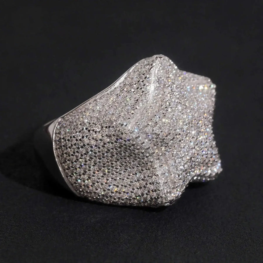 Iced Out Hip Hop VVS Moissanite Star Ring