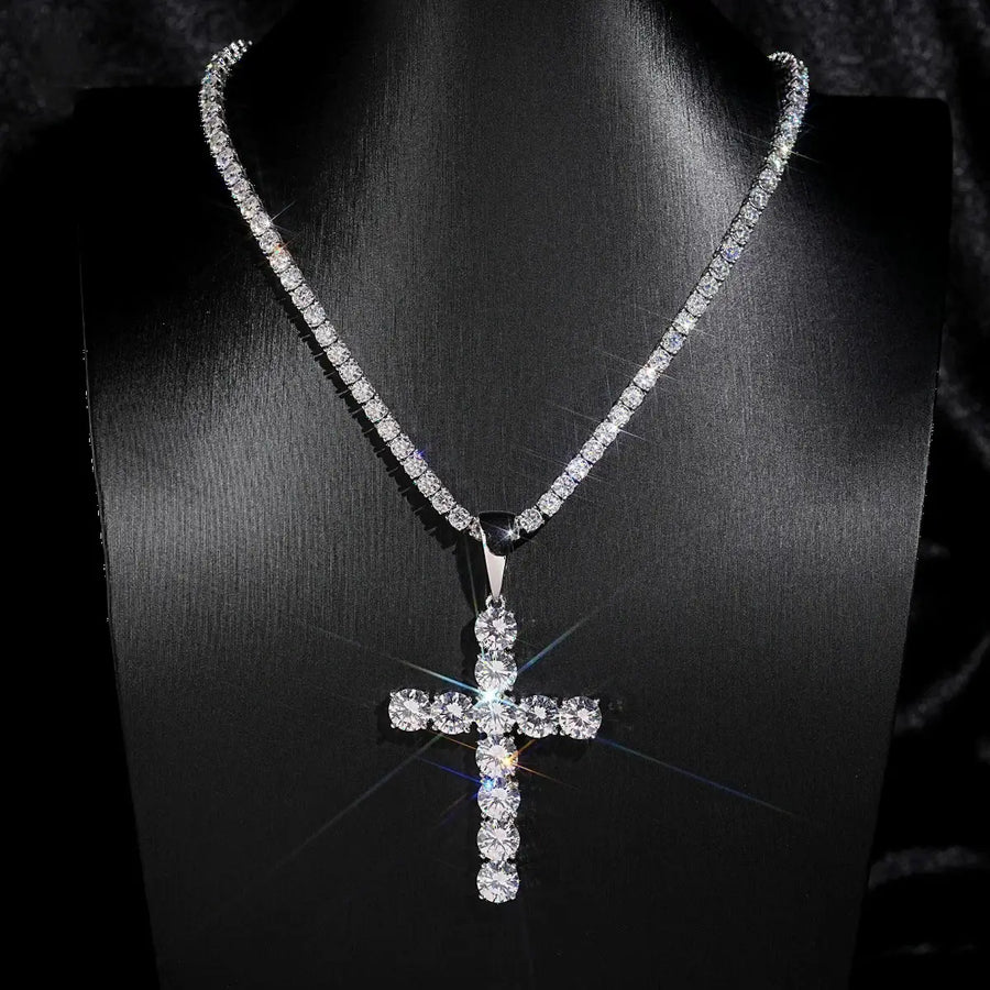 Fashion Accessory 925 Silver Moissanite Cross Pendants Hip Hop Jewelry Iced Out Moissanite Cross Charms Pendant Men Women