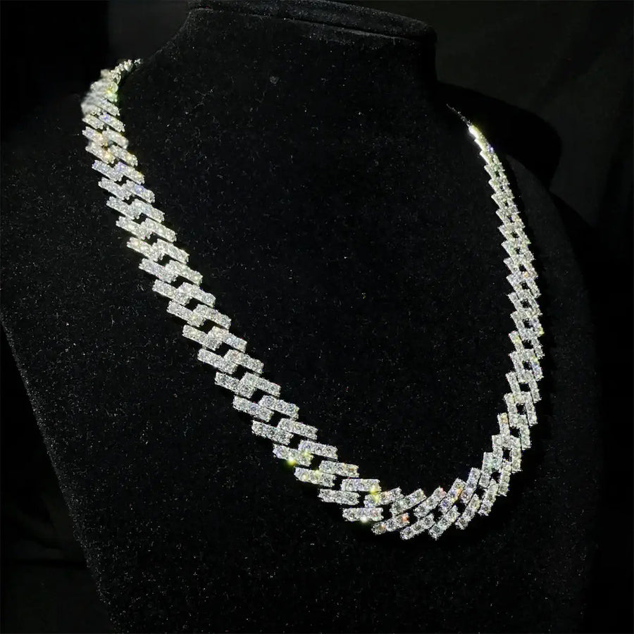 13MM VVS MOISSANITE ICED OUT MIAMI CUBAN LINK CHAIN