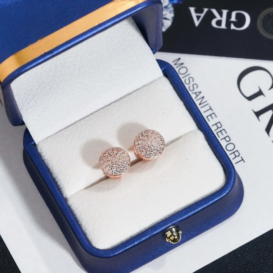 9.7MM Moissanite Hypoallergenic Stud Earrings