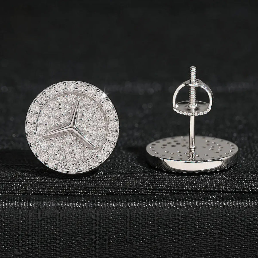 Moissanite 925 Real Silver Stud Earrings