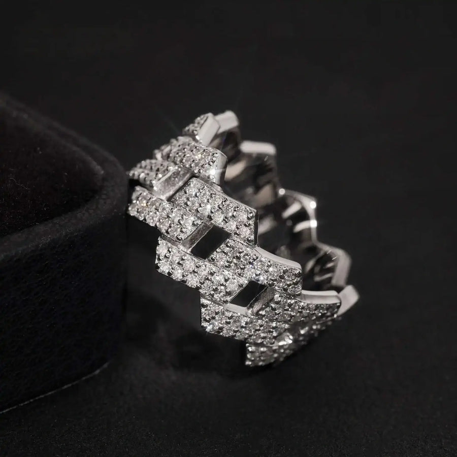 Lab Diamond Hip Hop Ring