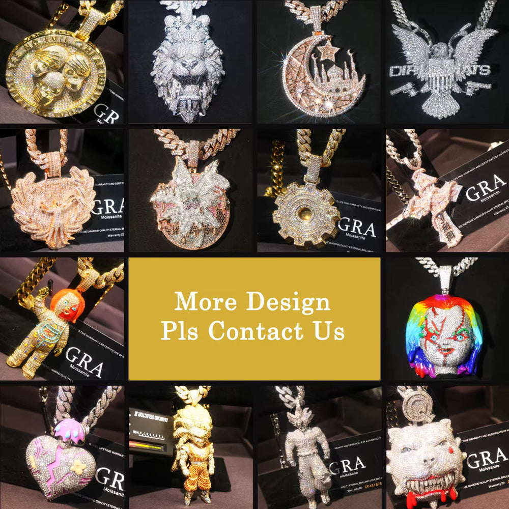 Custom Iced Out 3D Figurine Pendant