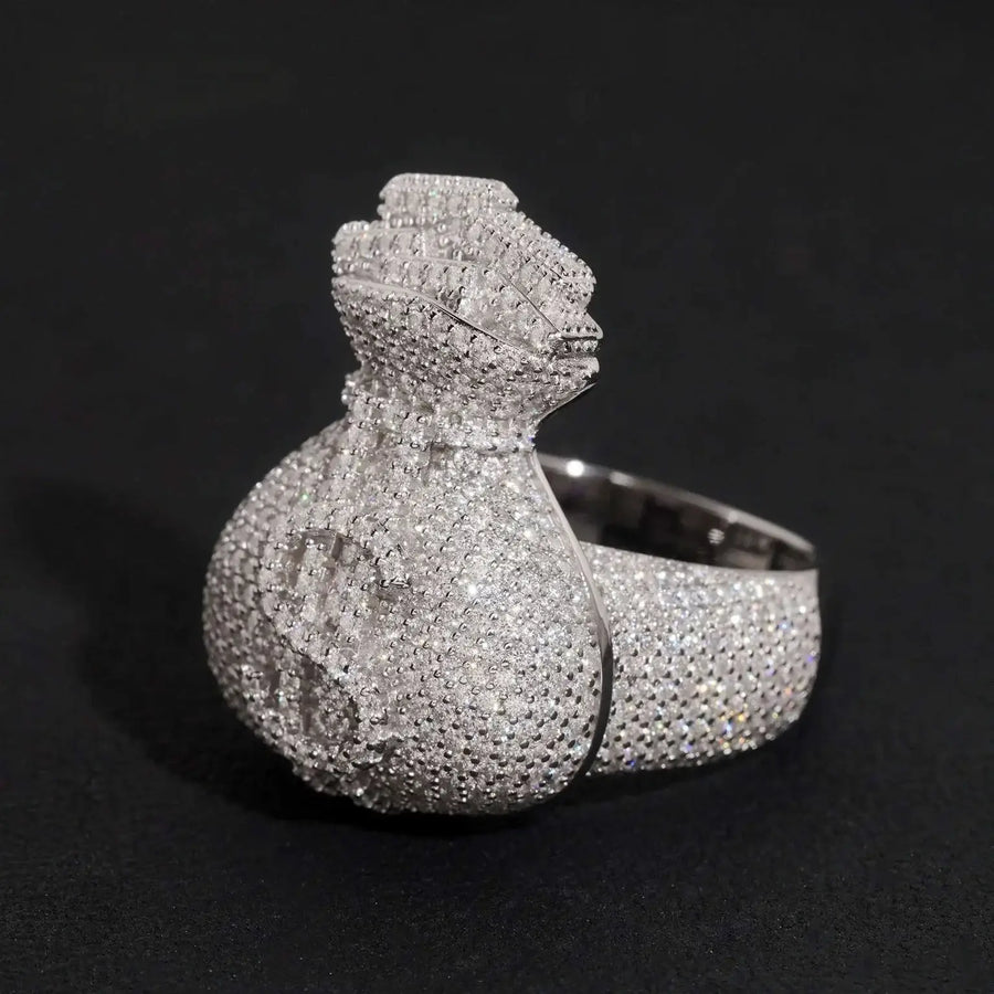 Money Bag Dollar Moissanite Ring