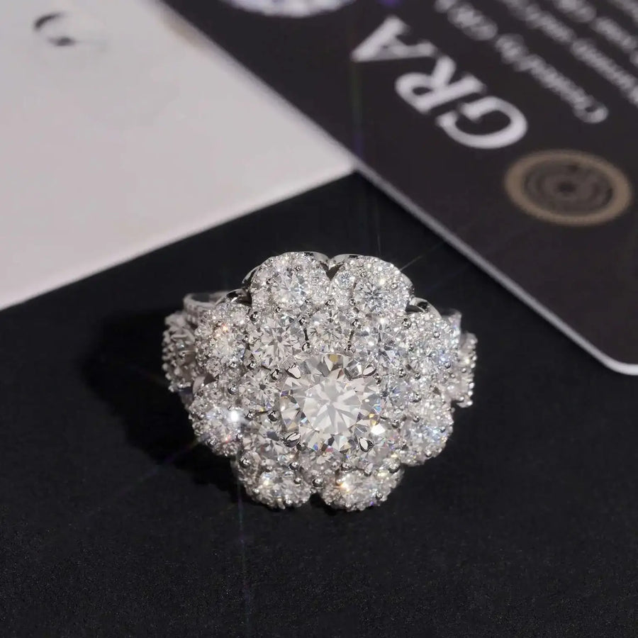 Iced Out Flower Ring