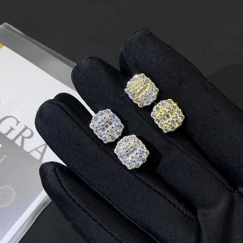 MoissaniteScrew Back Stud Earrings