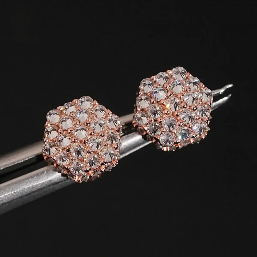 New Upside Down Hexagon Stud Earrings