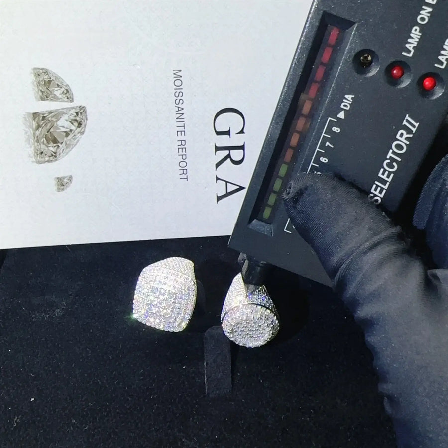 THE S925 SILVER FULLY ICED OUT VVS MOISSANITE STATEMENT RING SPECTRUM
