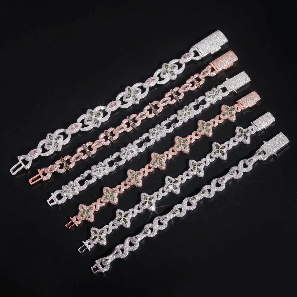 Bracelet lineup on black