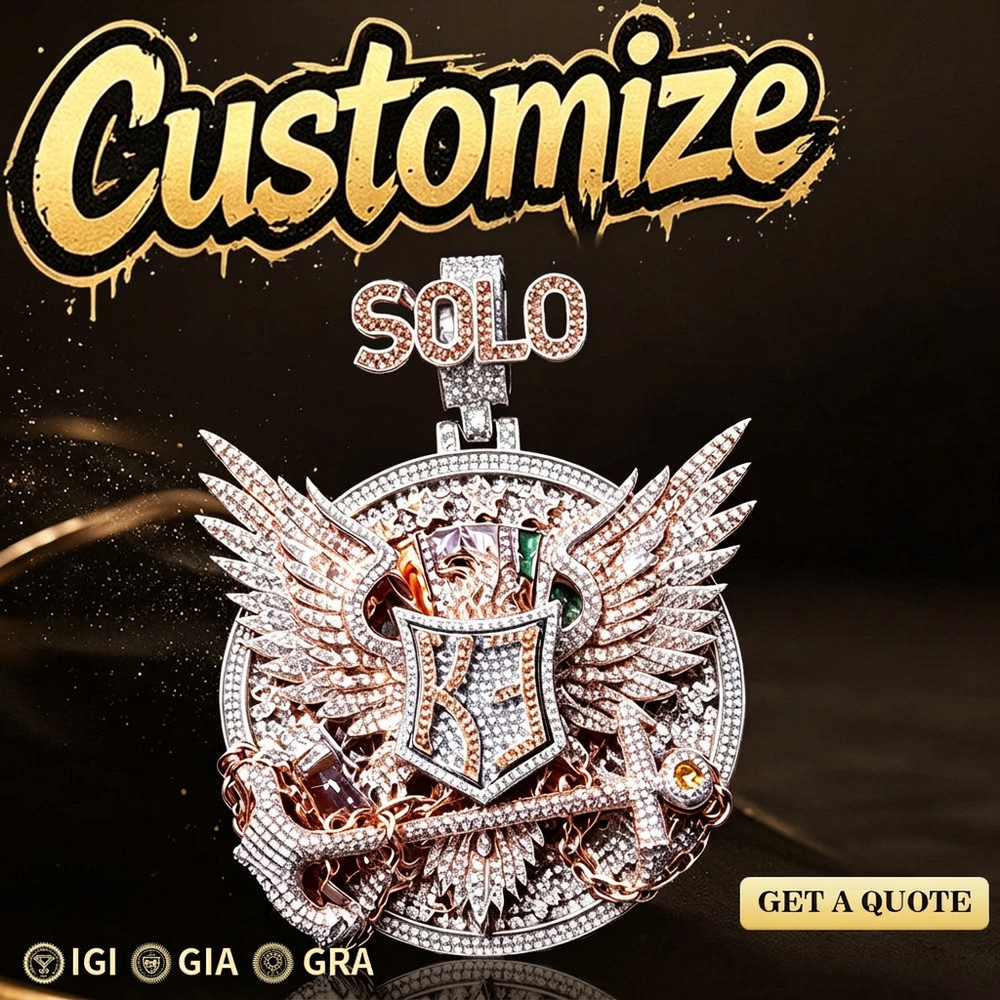 Eagle wings pendant with both badges removed