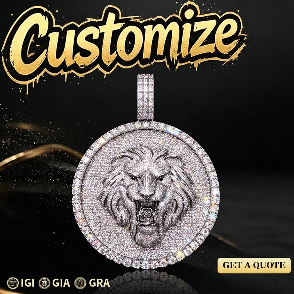 Lion head pendant with OEM ODM and MOQ badges removed