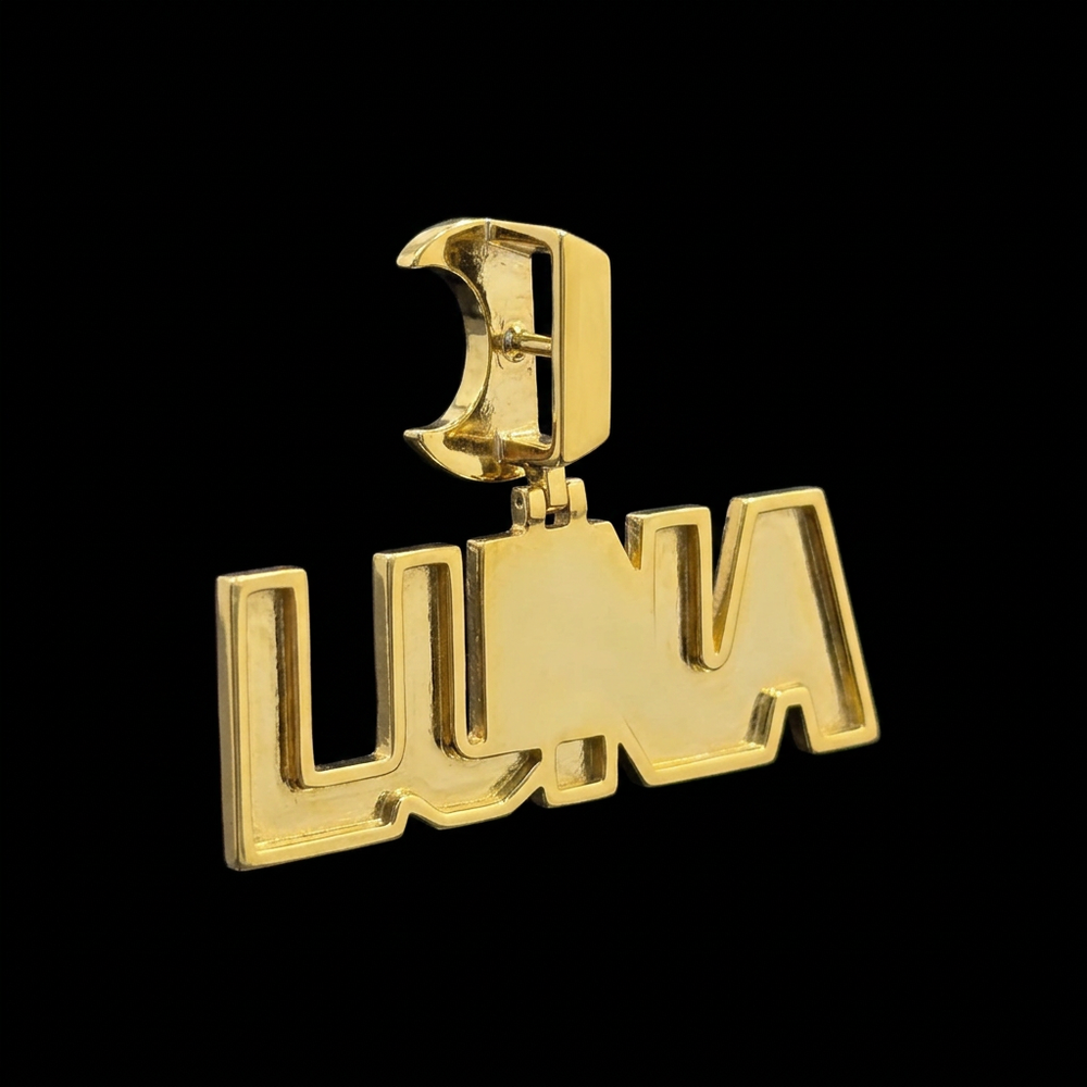 LUNA pendant back on plain black