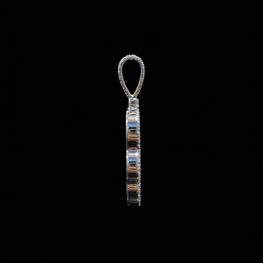 CUSTOM 1.4 INCH S925 SILVER VVS MOISSANITE INITIAL LETTER PENDANT