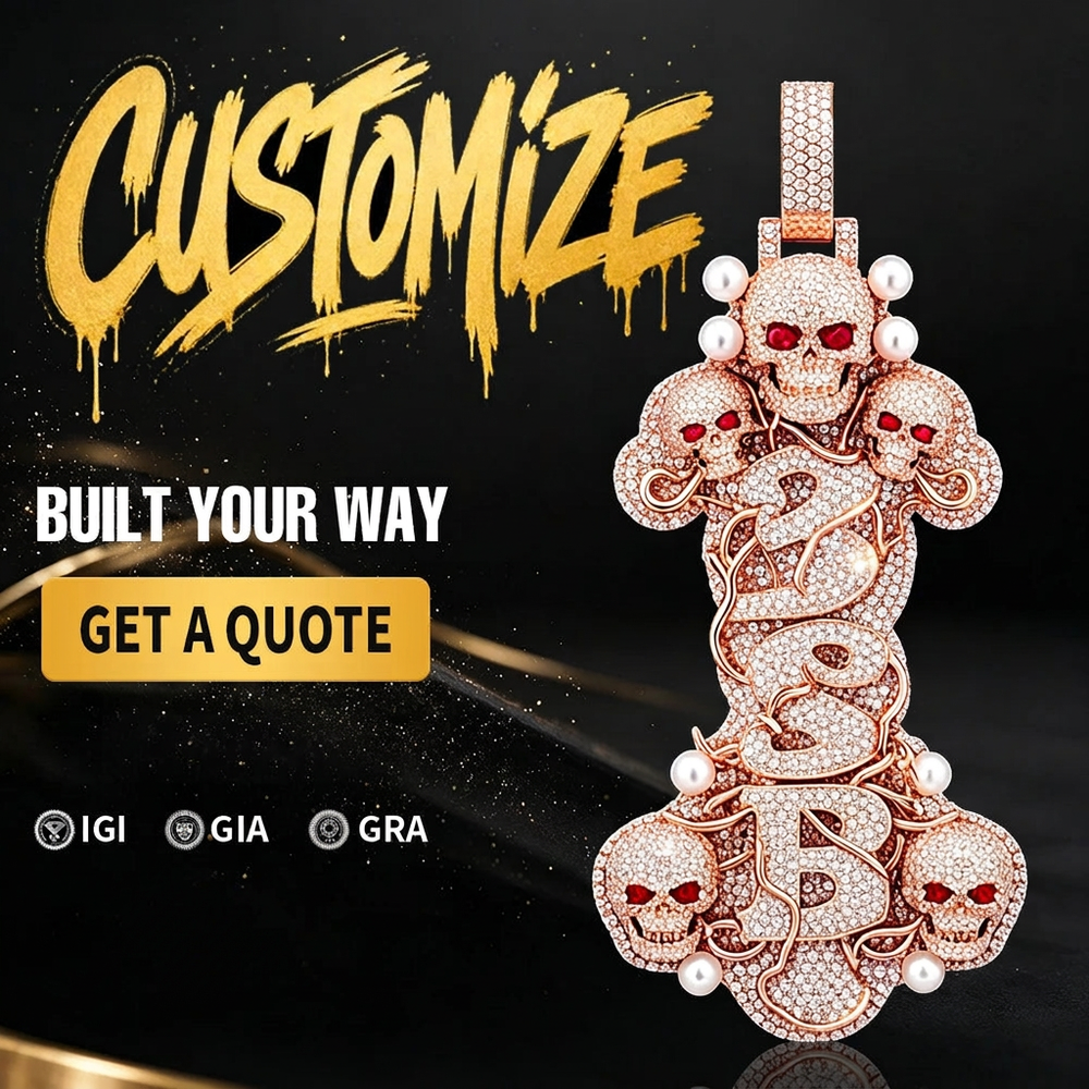 Skull pendant with MOQ and OEM ODM areas cleared