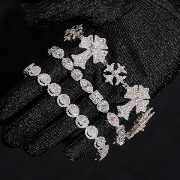 Iced Out VVS Moissanite Diamond Tennis Bracelet