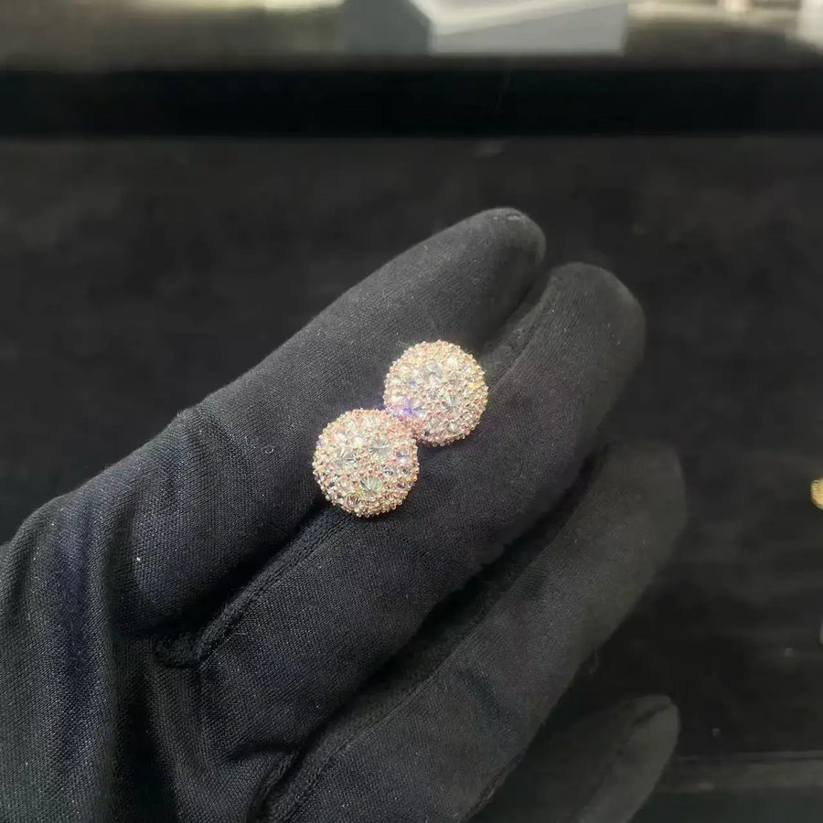 Upside Down Setting Moissanite Stud Earrings