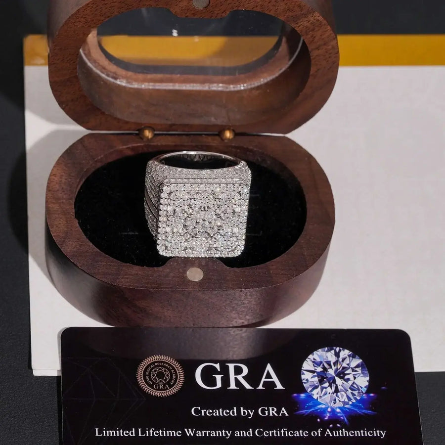 Cluster Ring  Full Pave Moissanite Ring