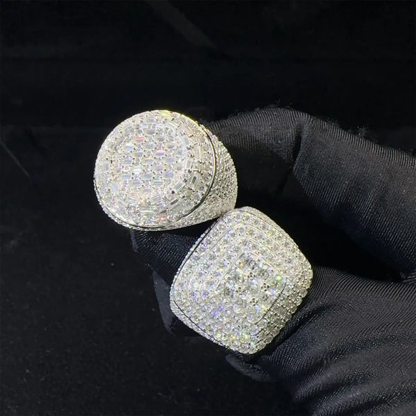 THE S925 SILVER FULLY ICED OUT VVS MOISSANITE STATEMENT RING SPECTRUM