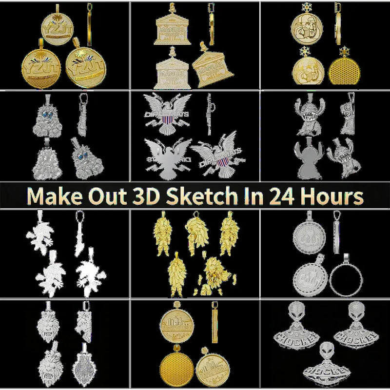 VVS Moissanite Lucifier Pendant 3D Hip Hop Pendant