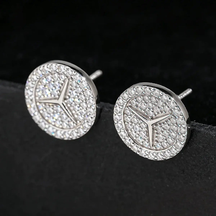 Moissanite 925 Real Silver Stud Earrings