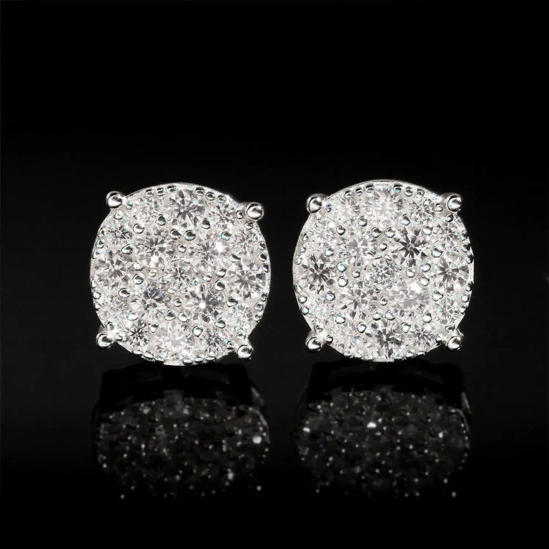 9.8mm Moissanite Diamond Earrings