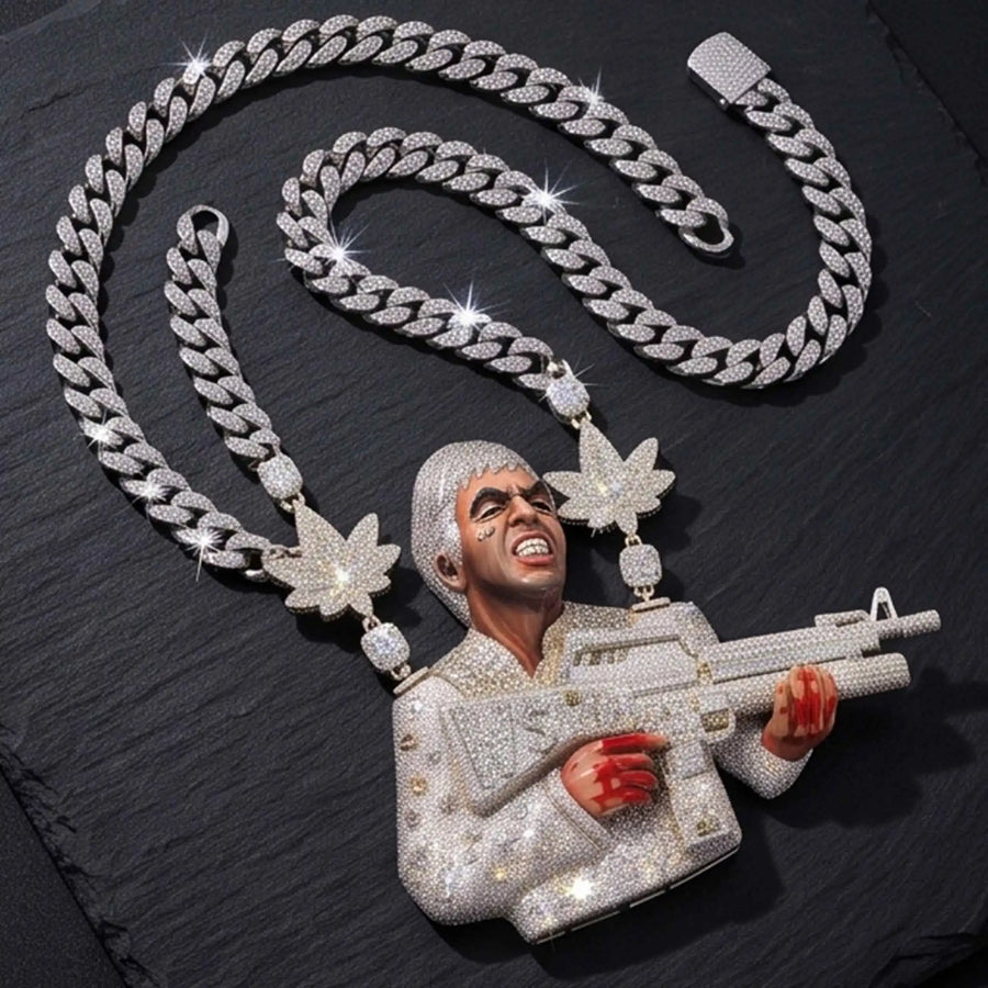 The "Tony" Scarface Bust 3D VVS Moissanite Pendant
