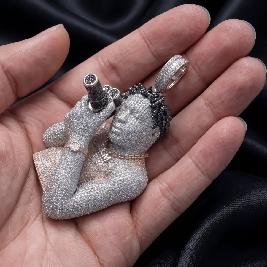 The 3D Iced Out Camerman Medallion Pendant