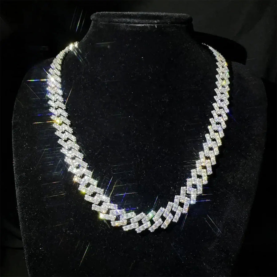 13MM VVS MOISSANITE ICED OUT MIAMI CUBAN LINK CHAIN