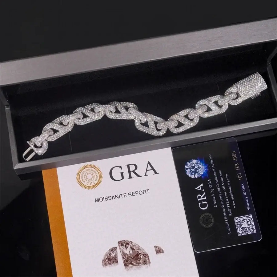 THE 15MM S925 SILVER VVS MOISSANITE INFINITY CUBAN BRACELET
