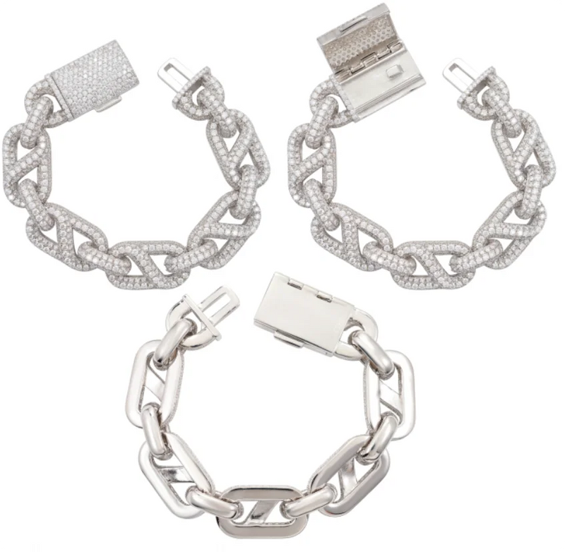 THE 15MM S925 SILVER VVS MOISSANITE INFINITY CUBAN BRACELET