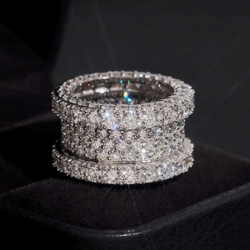 S925  Iced Out Lab Grown Ring