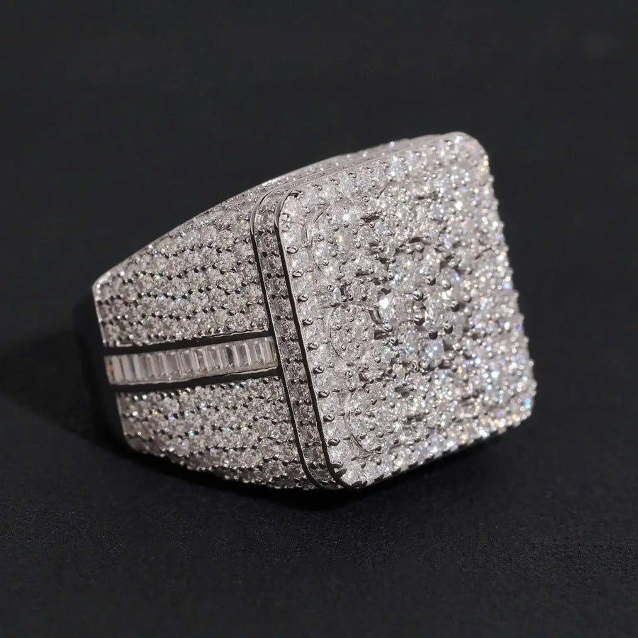 Cluster Ring  Full Pave Moissanite Ring