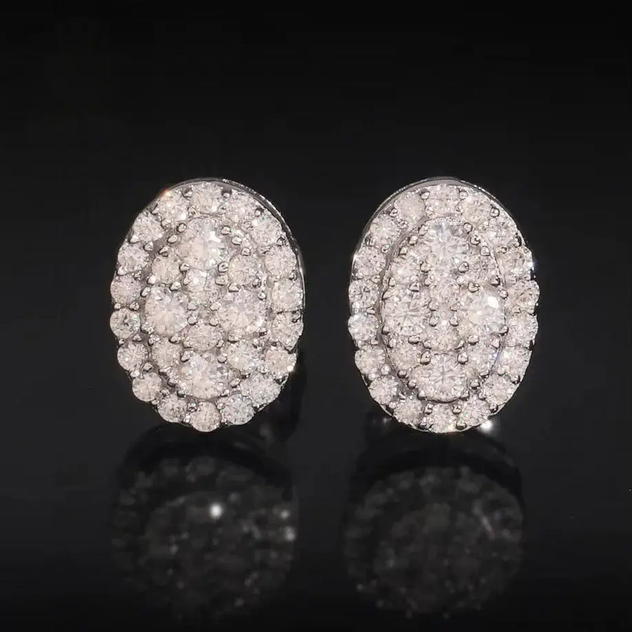 Oval Shape Moissanite Stud Earrings