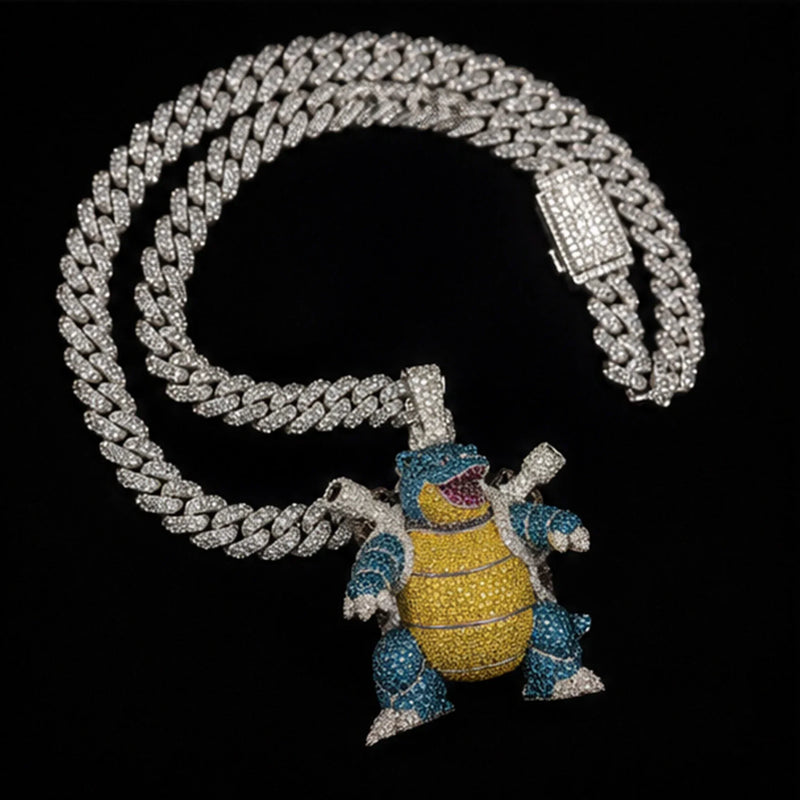 Iced Out Cartoon Pendant