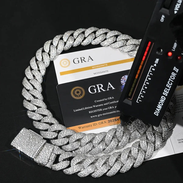 20MM ROUND HONEYCOMB SETTING MIAMI CUBAN LINK CHAIN