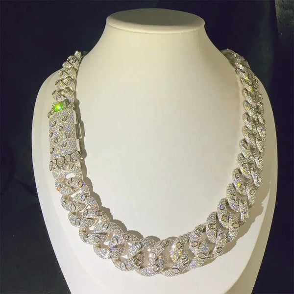 18mm S925 Miami Cuban Link Chain Necklace