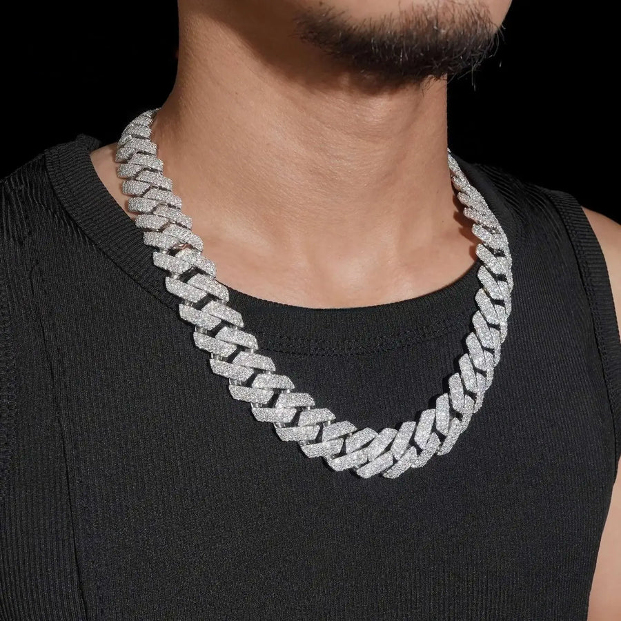 20mm Mosaic Setting Miami Cuban Link