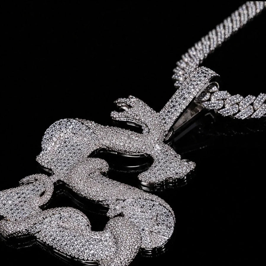 Custom Moissanite Snake Pendant