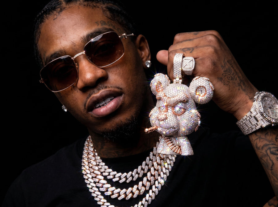 Custom Bear Pendant Hip Hop Jewellery