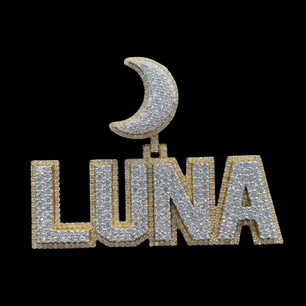 LUNA pendant alternate front view on plain black