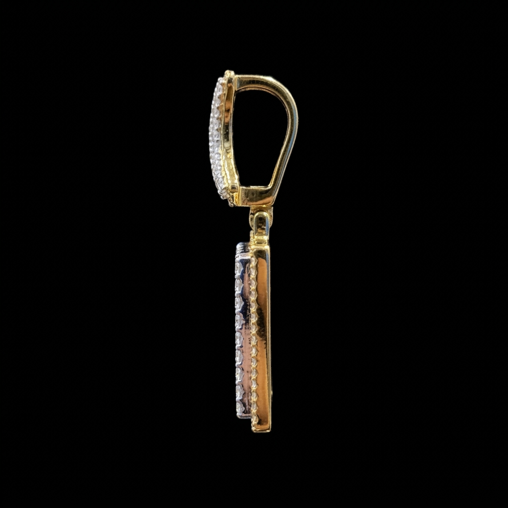 LUNA pendant side profile on plain black
