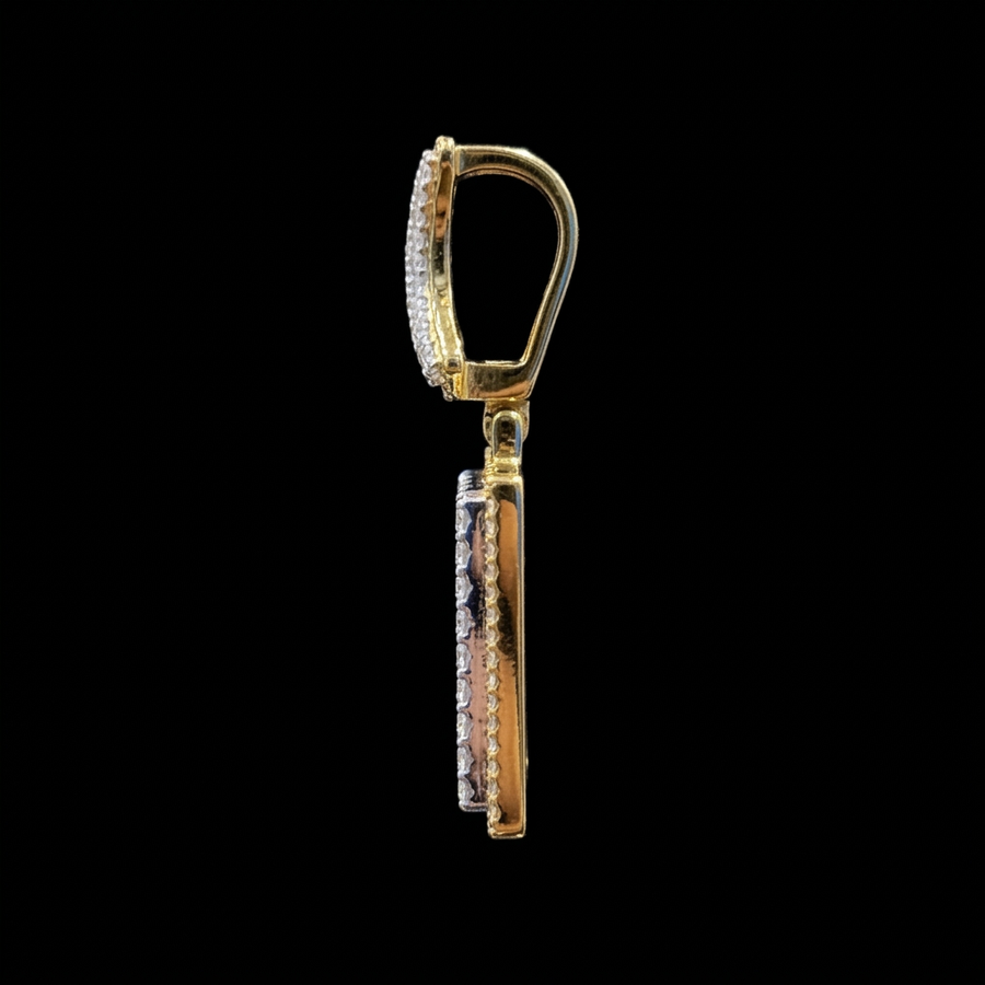 CUSTOM 2.5 INCH S925 SILVER VVS MOISSANITE MICRO PAVE MOON NAME PENDANT