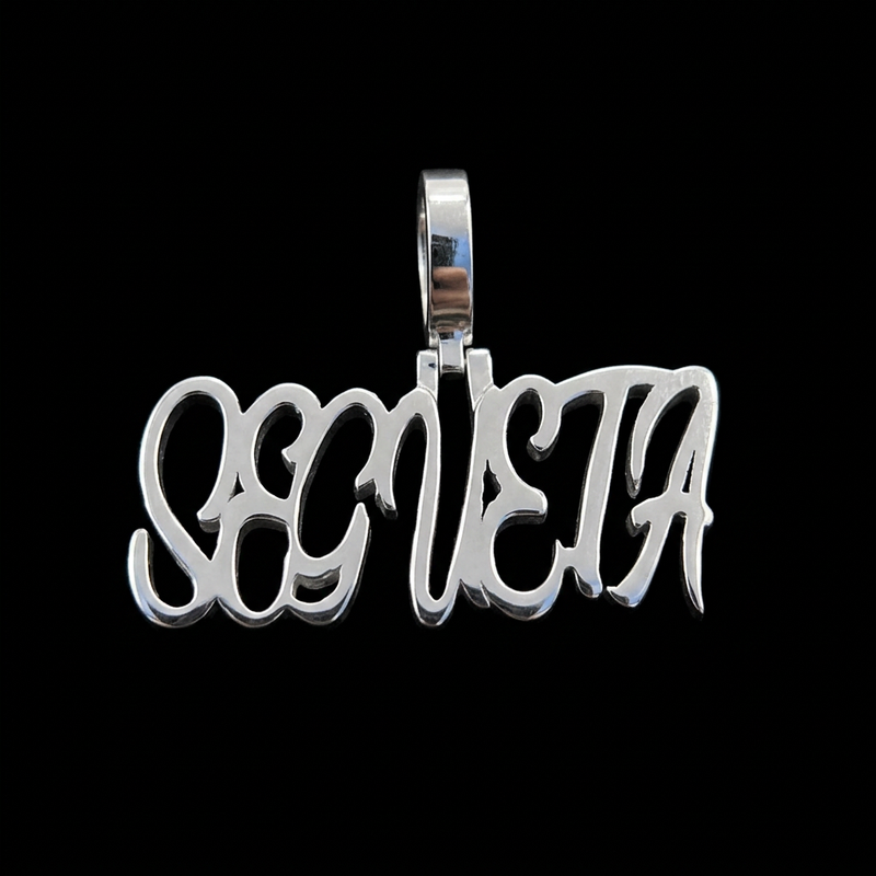 CUSTOM 1.4 INCH S925 SILVER VVS MOISSANITE INITIAL LETTER PENDANT