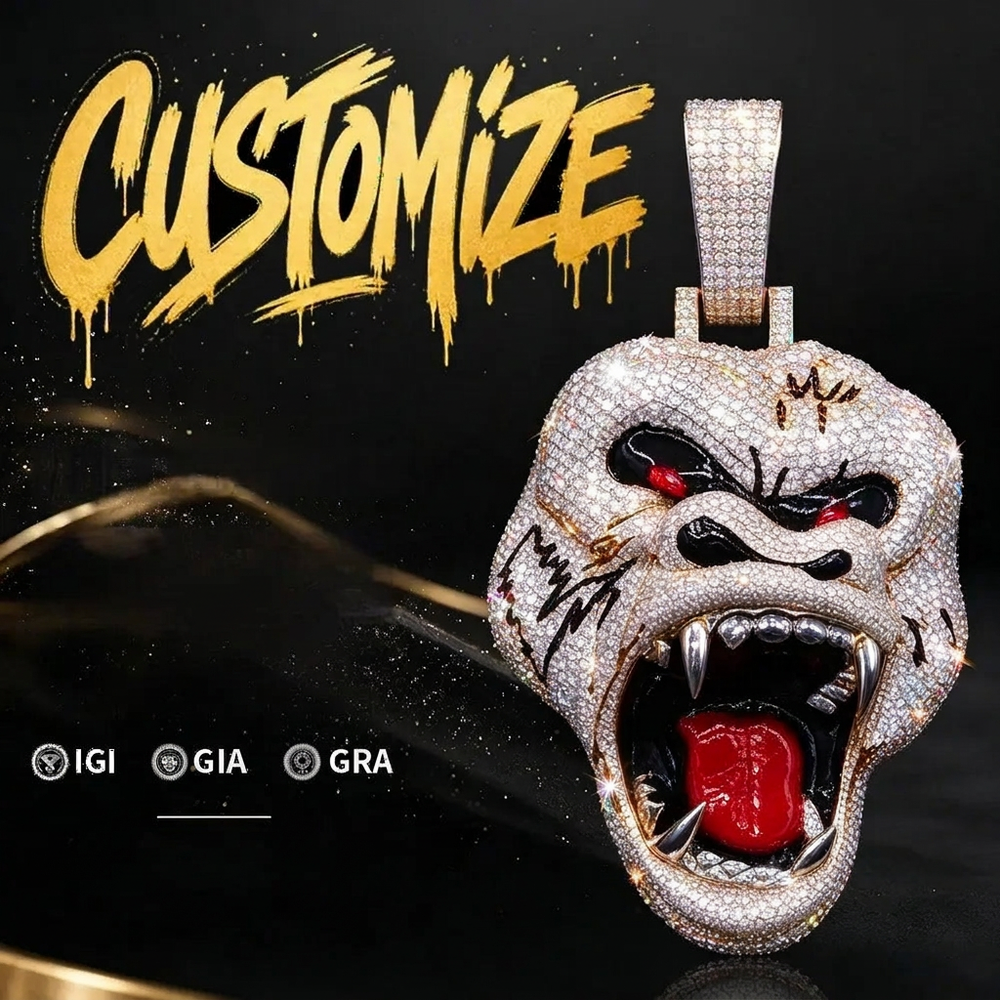 Roaring dog pendant with MOQ and OEM ODM areas cleared