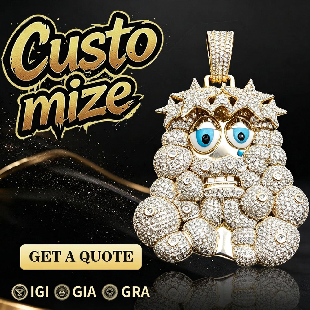 Sad face pendant with both badges removed