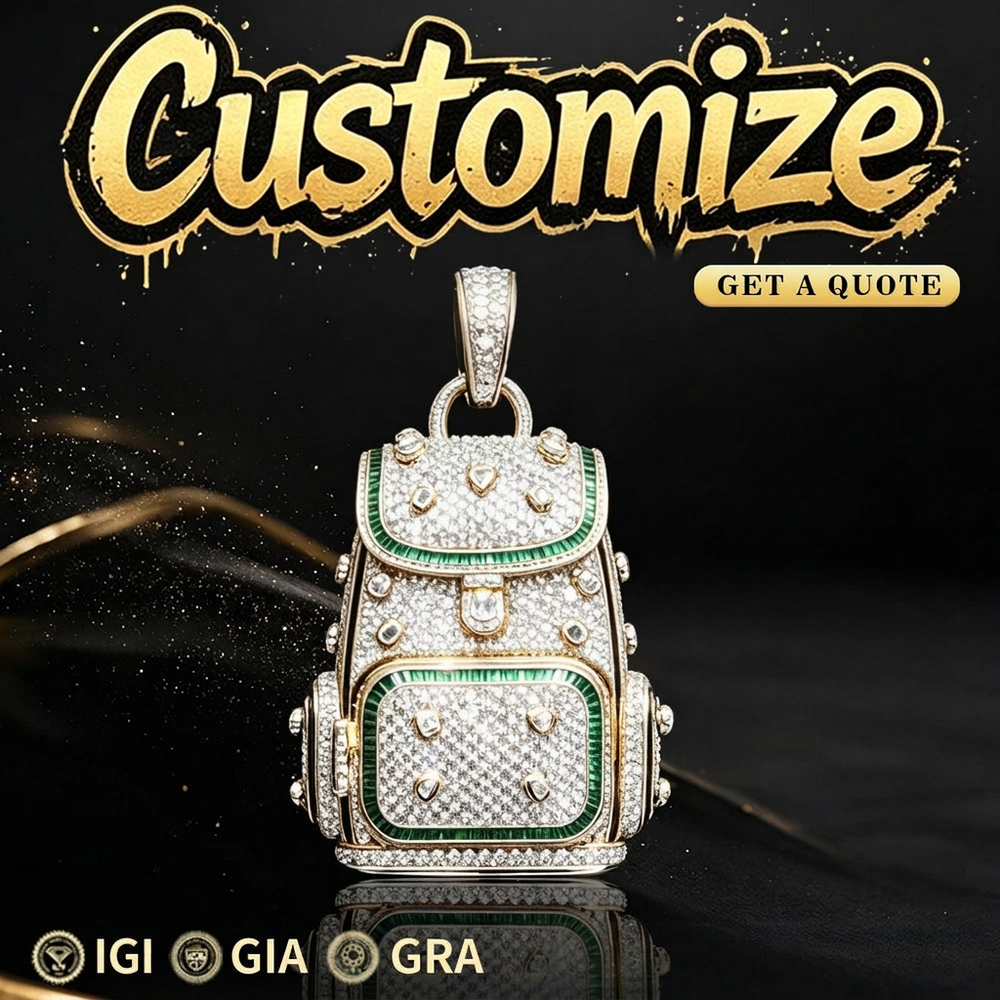 School bag pendant with badges removed