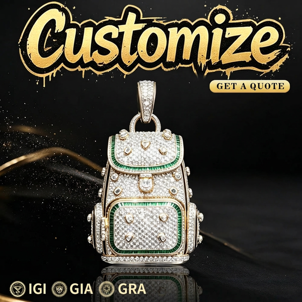Iced Out School Bag Pendant
